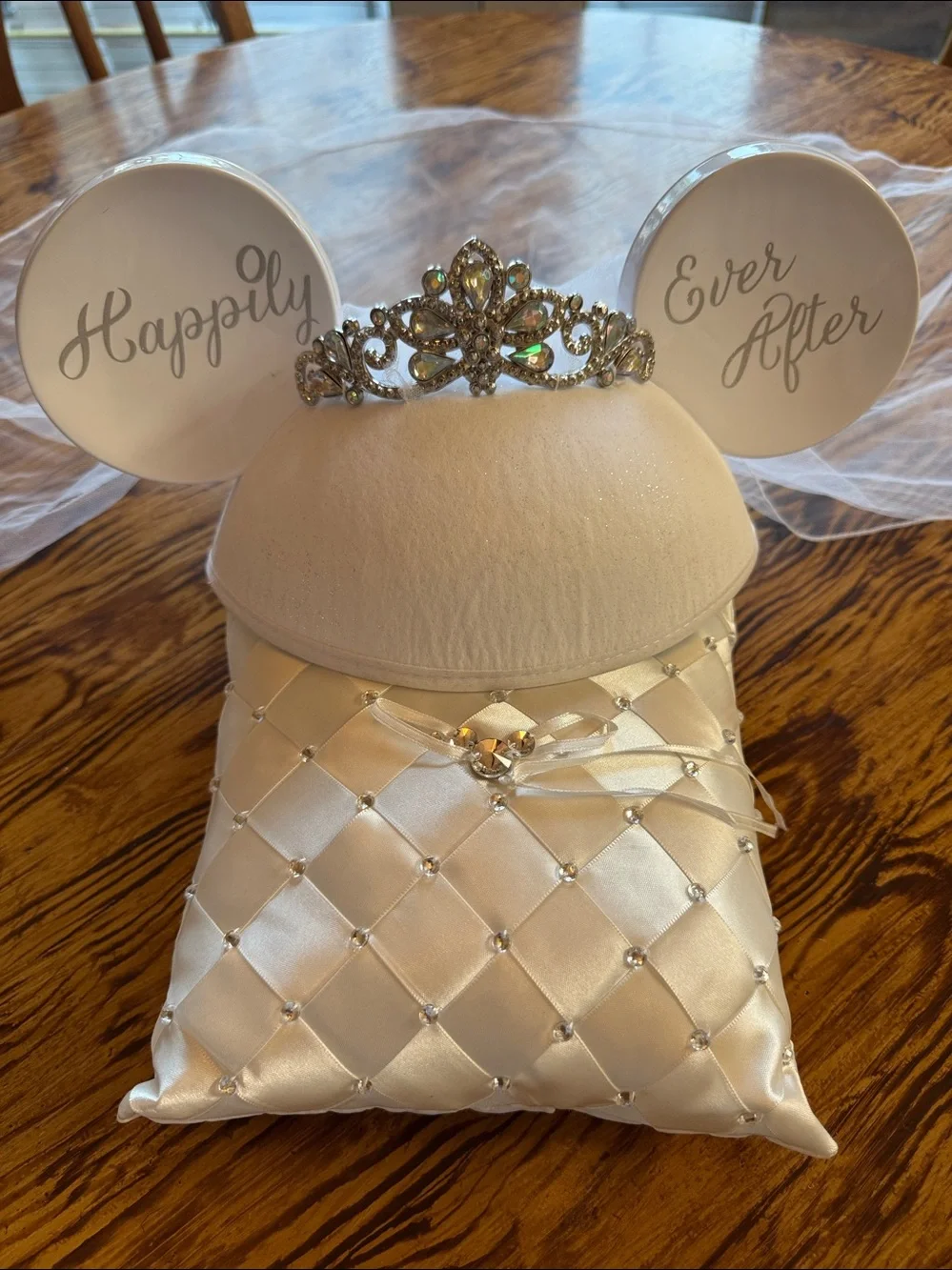 Happily ever after ears & ring pillow